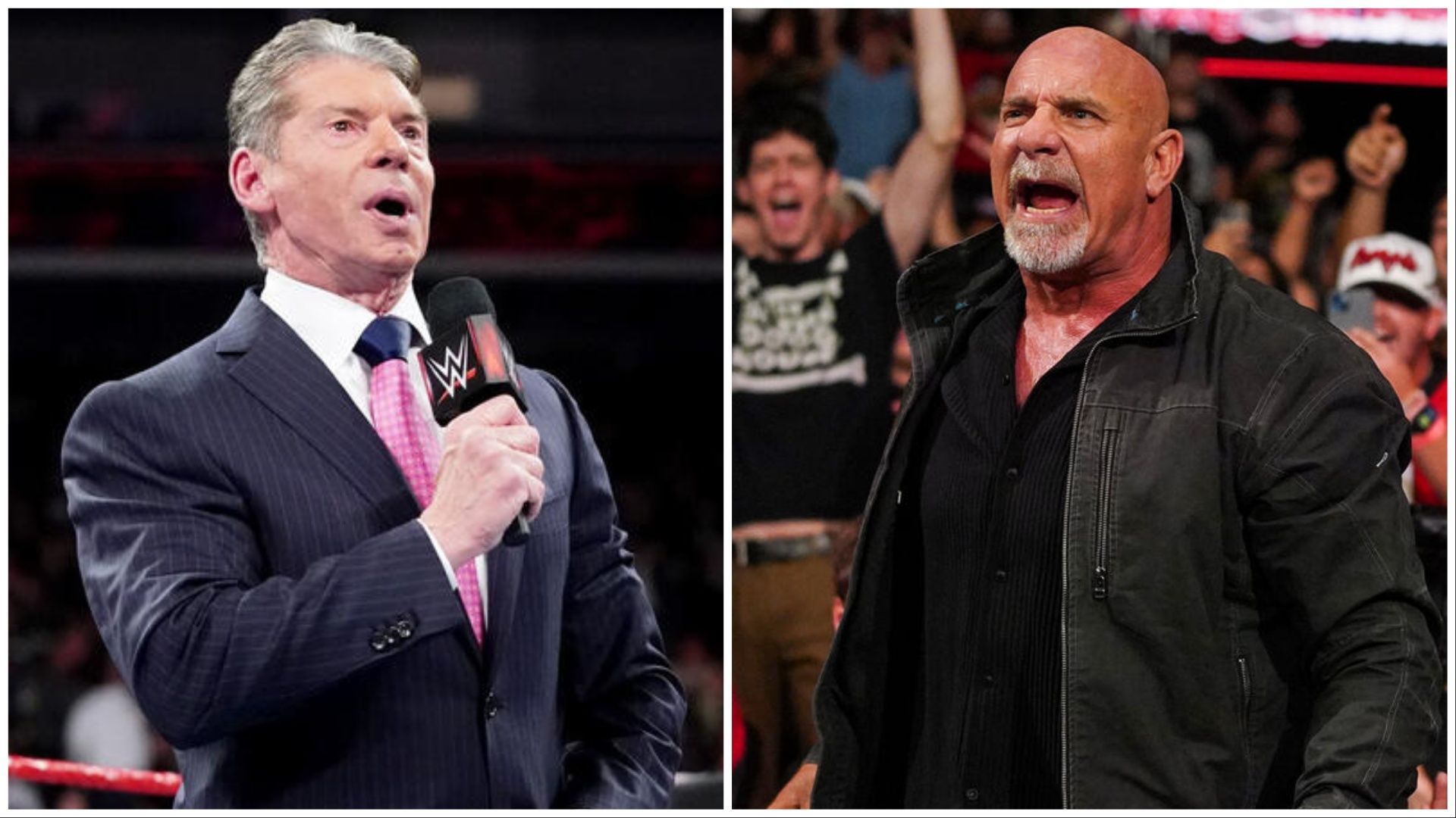 Vince McMahon and Goldberg. (Photos: WWE.com)