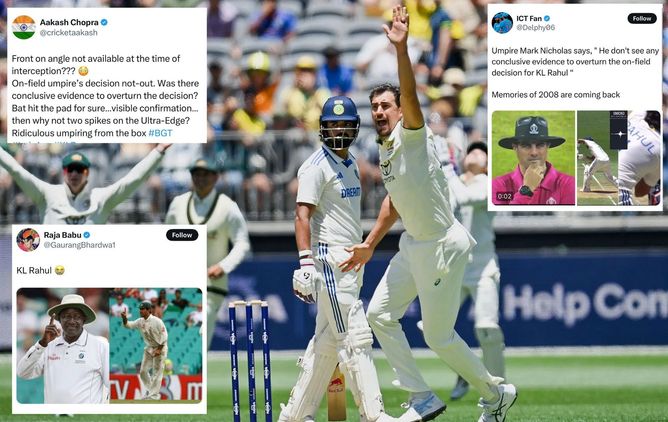 "Memories of 2008 are coming back" - Social media erupts after KL Rahul's controversial dismissal on Day 1 of BGT 2024-25 Perth Test