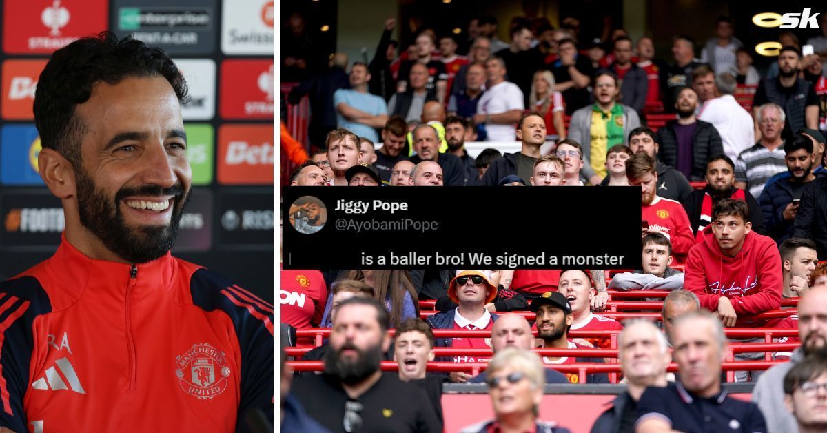 Fans praise Manchester United star after 3-2 win over Bodo/Glimt. Images via Getty, Twitter - @AyobamiPope