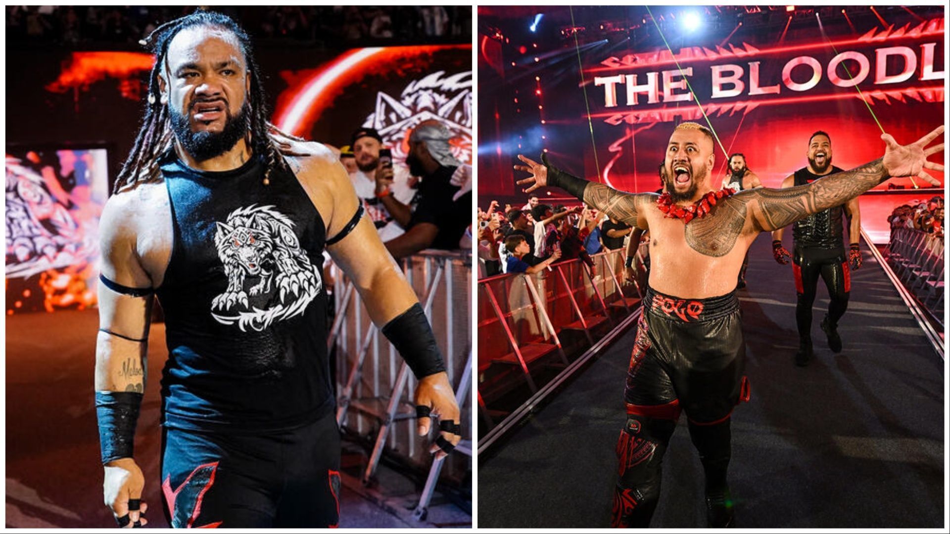 Jacob Fatu and The Bloodline. (Photos: WWE.com)