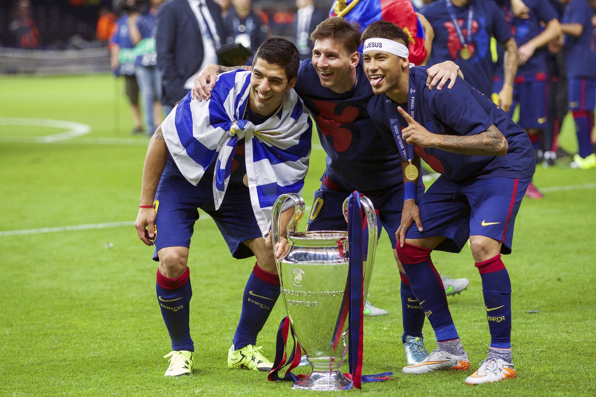 Luis Suarez, Lionel Messi and Neymar