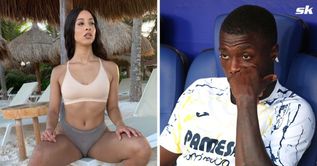 Ex-Arsenal star Nicolas Pepe makes obscene gesture as adult star Teanna Trump shares picture of them having dinner together