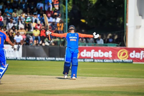 Abhishek Sharma smashed a blazing century against Zimbabwe. [P/C: BCCI/X]