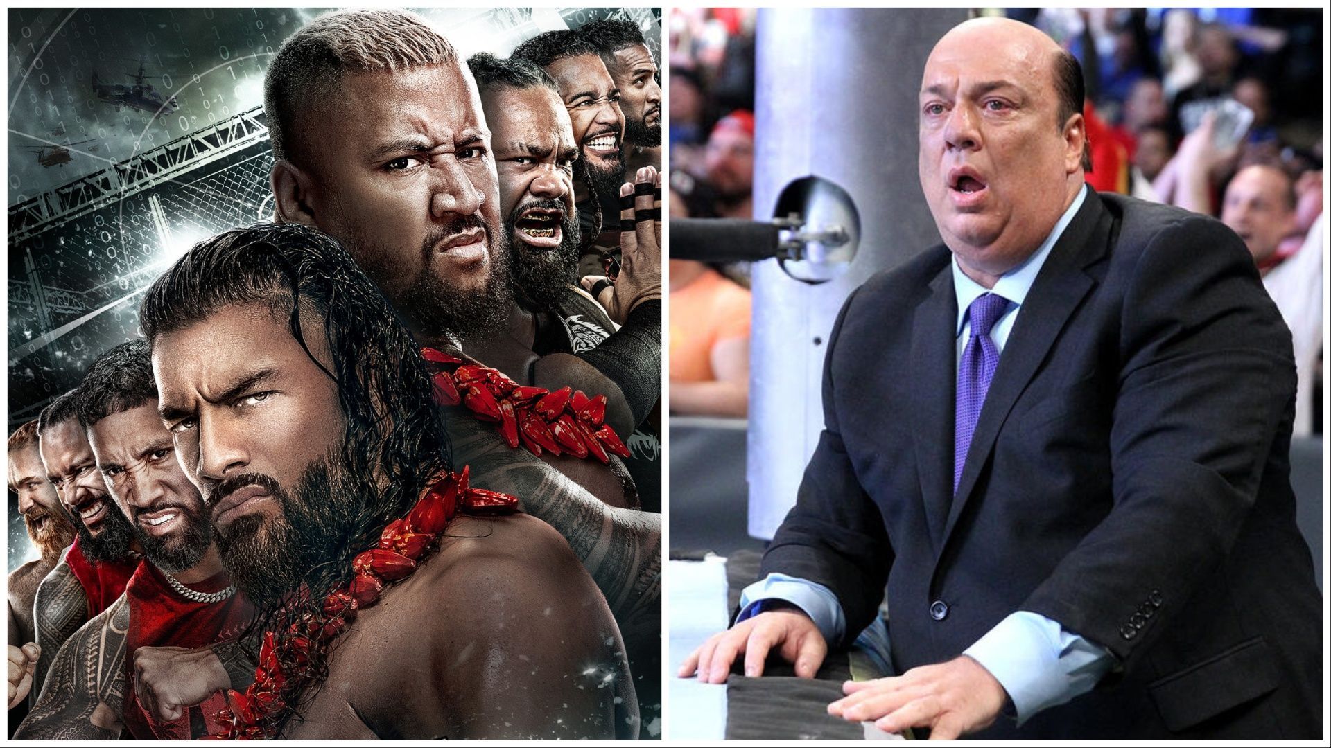 Paul Heyman is still missing from WWE TV. (Photos: WWE on X and WWE.com)