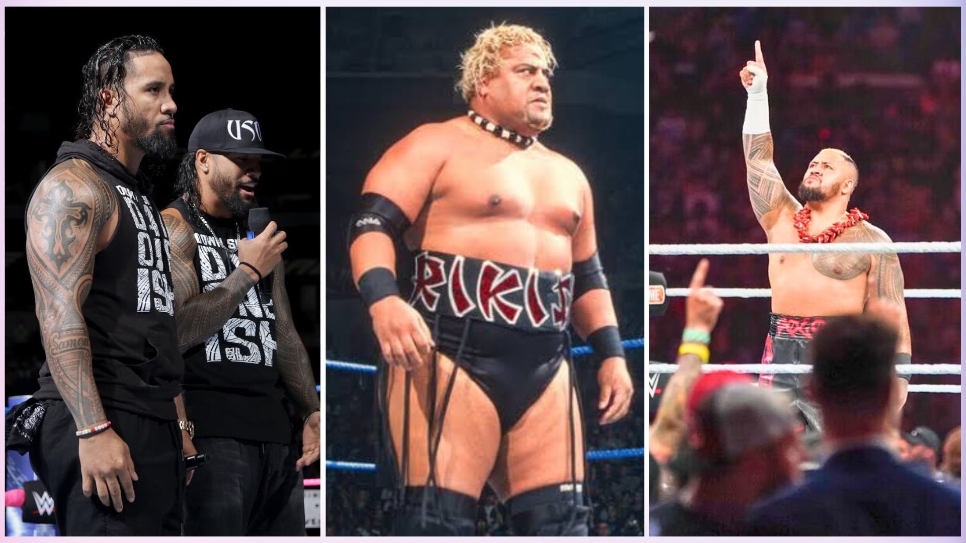 The Usos (left), Rikishi (center), and Solo Sikoa (right) in picture [Image credits: wwe.com]