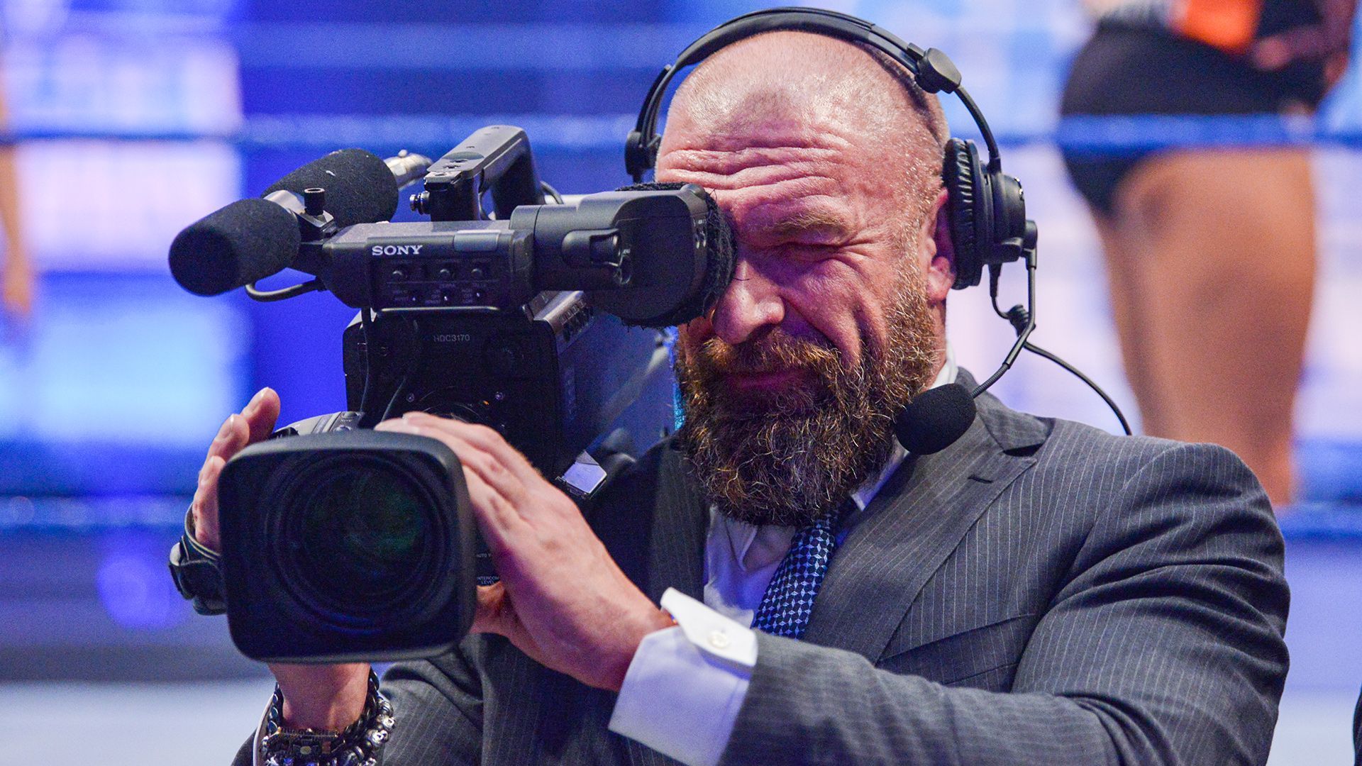 WWE Chief Content Officer Triple H behind the camera