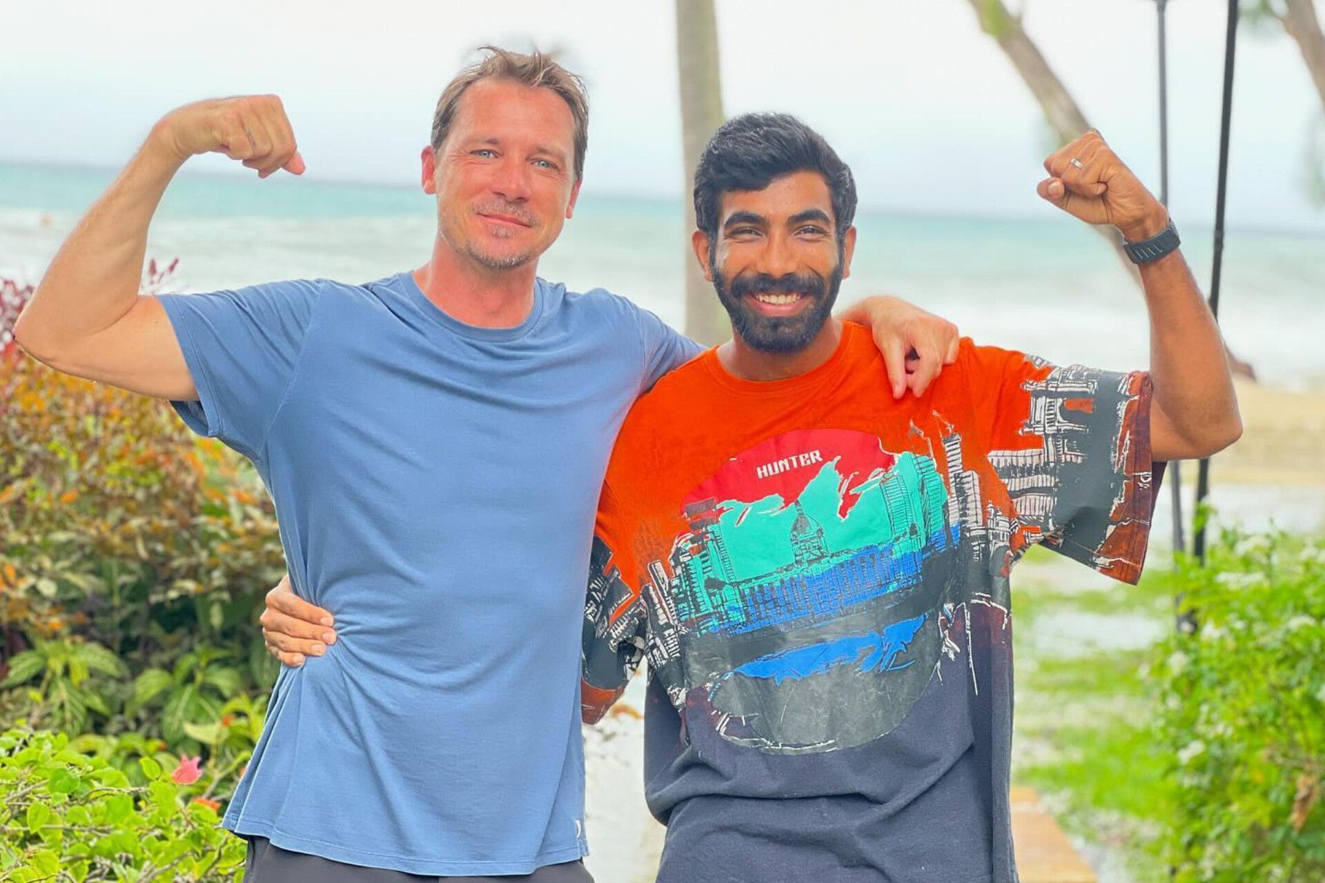 Jasprit Bumrah shares picture with Dale Steyn (Image via Instagram-@jaspritb1)