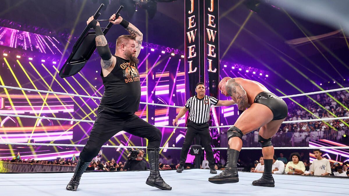 Kevin Owens and Randy Orton at Crown Jewel (Photo credit: WWE.com)