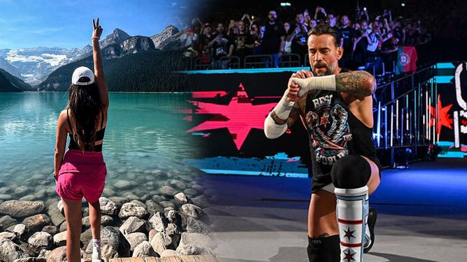 Female WWE interviewer wants to see a hockey player in a wrestling ring, asks CM Punk for help