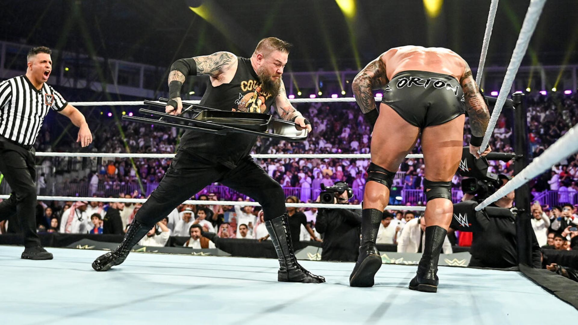 Things aren&#039;t finished between Kevin Owens and Randy Orton after Crown Jewel. (Image Credit: WWE.com)