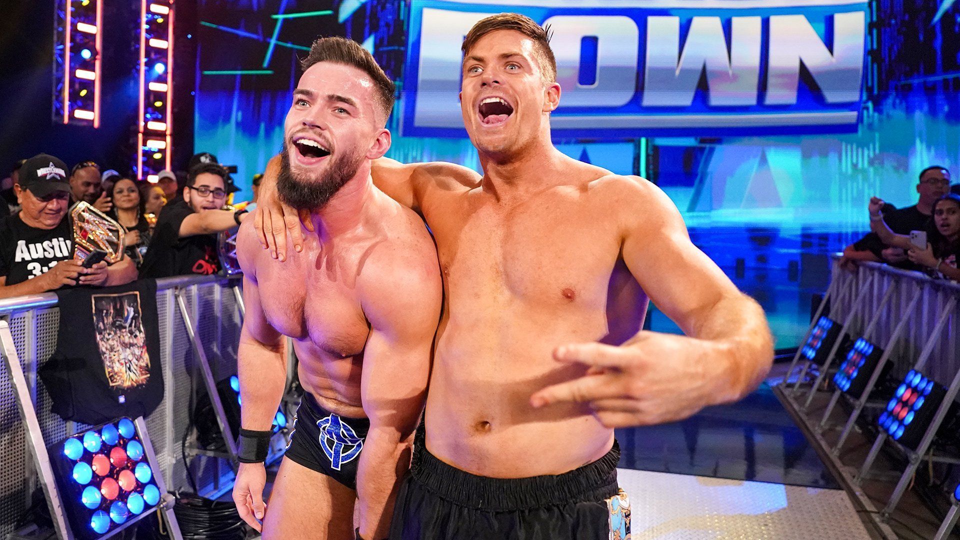 Grayson Waller and Austin Theory are tag team partners (Image via WWE.com)