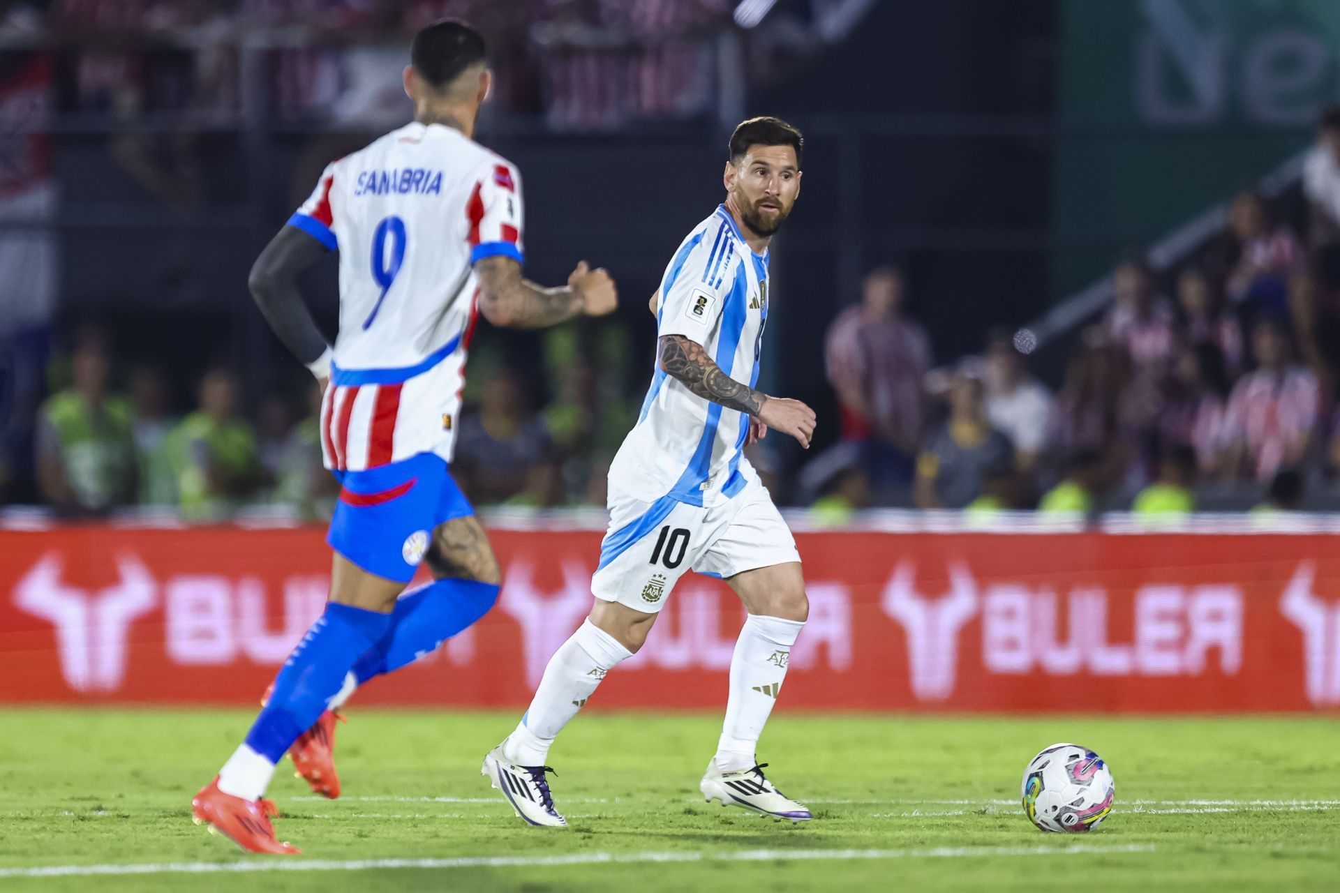 Sanabria and Messi (L to R) - Source: Getty