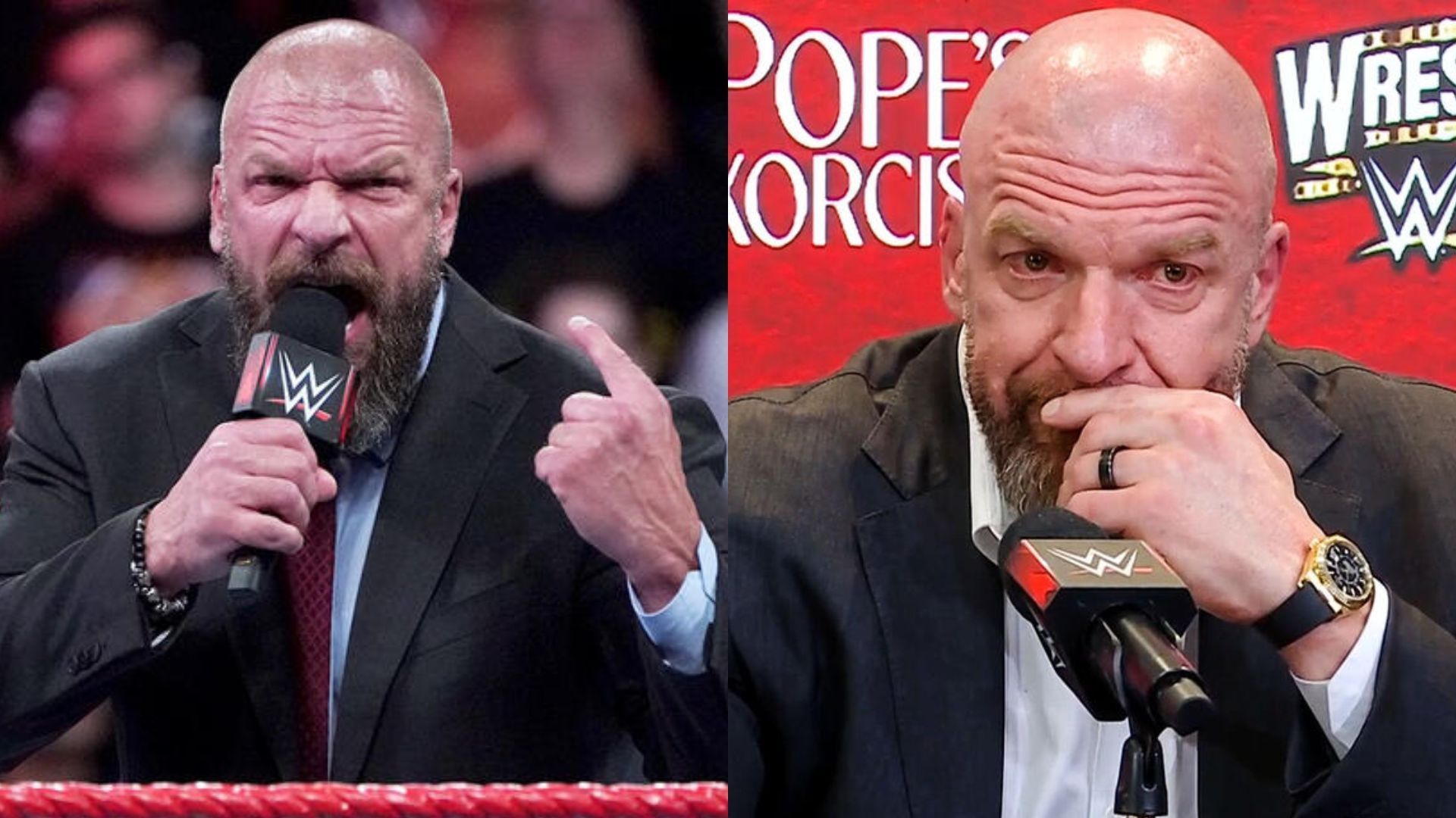 Triple H has a decision to make. (Images via WWE.com)