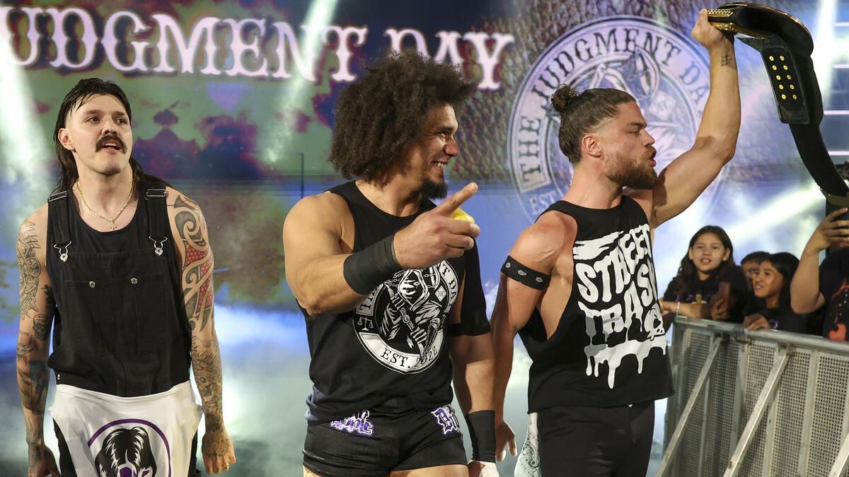 Carlito, Dominik Mysterio and JD McDonagh of The Judgment Day (Photo credit: WWE.com)