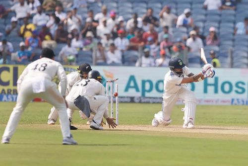 The Indian batters struggled against the New Zealand spinners. [P/C: BCCI]