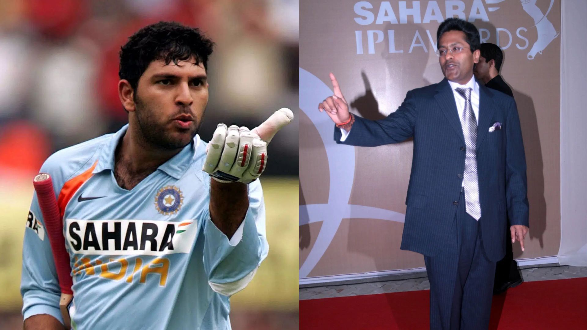 Yuvraj Singh and Lalit Modi (Image via Getty)