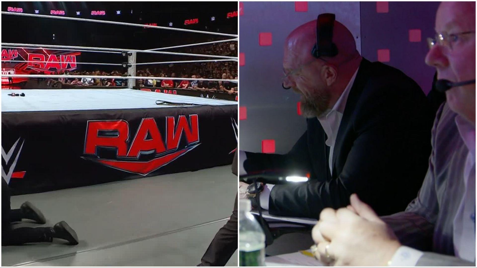 WWE executives Triple H and Bruce Prichard at RAW