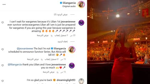 Lilian Garcia's interaction with the fan [Credit: Lilian Garcia's Instagram handle]