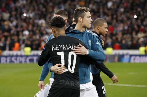 Cristiano Ronaldo (facing) and Neymar