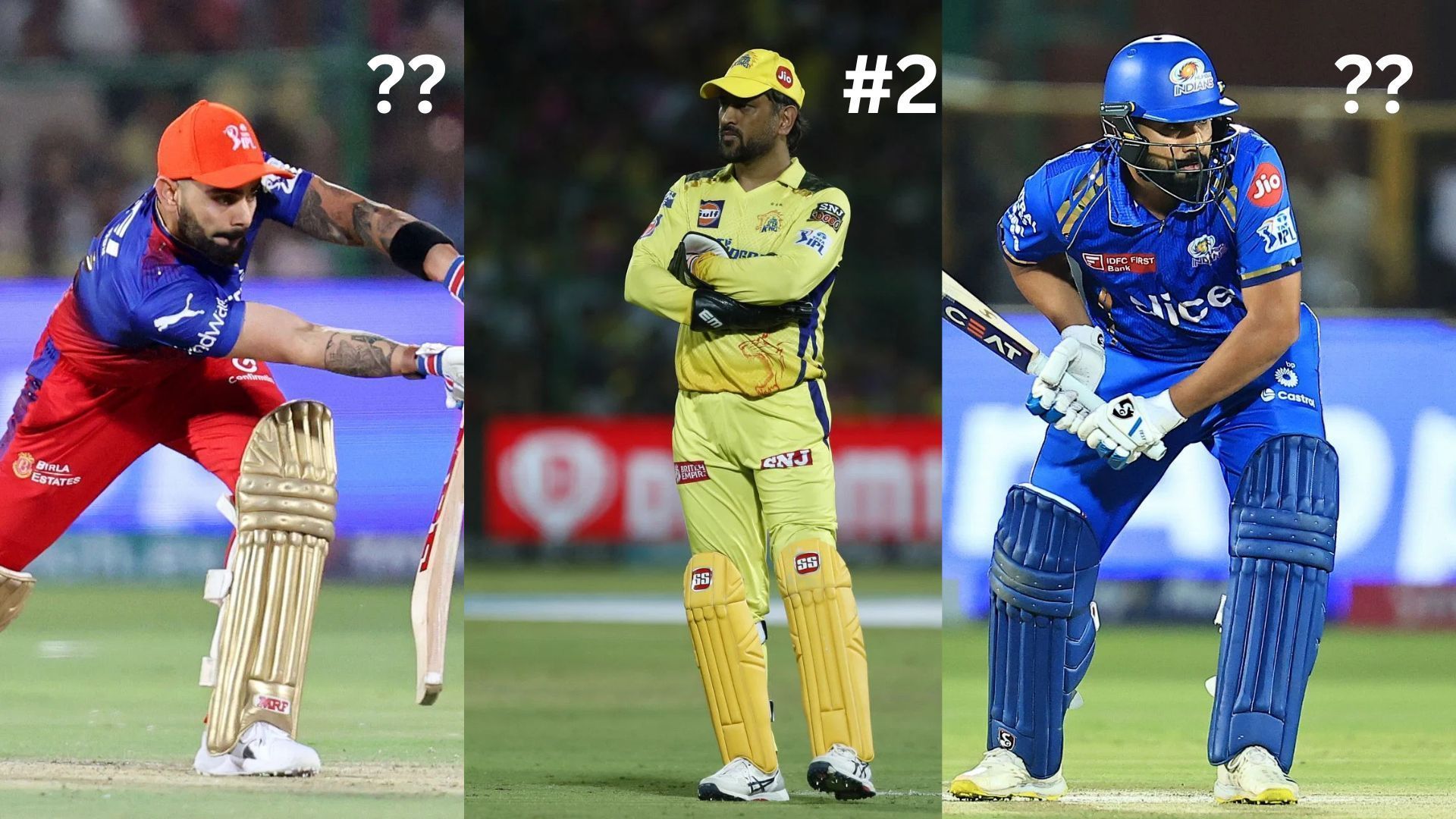 Virat Kohli, MS Dhoni, and Rohit Sharma are three of the biggest names in IPL history (Image Credits: Getty)