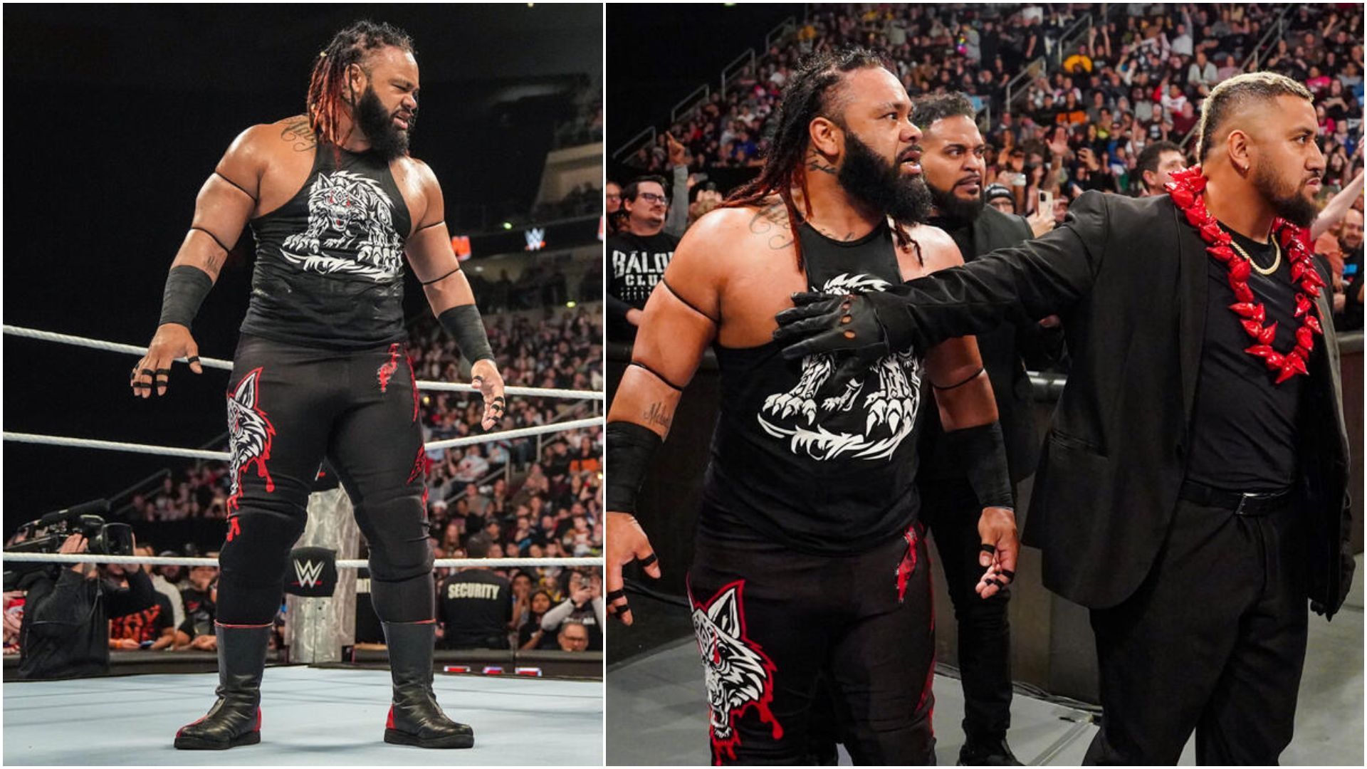 Jacob Fatu and the Bloodline in an episode of RAW! [Images via: WWE.com]