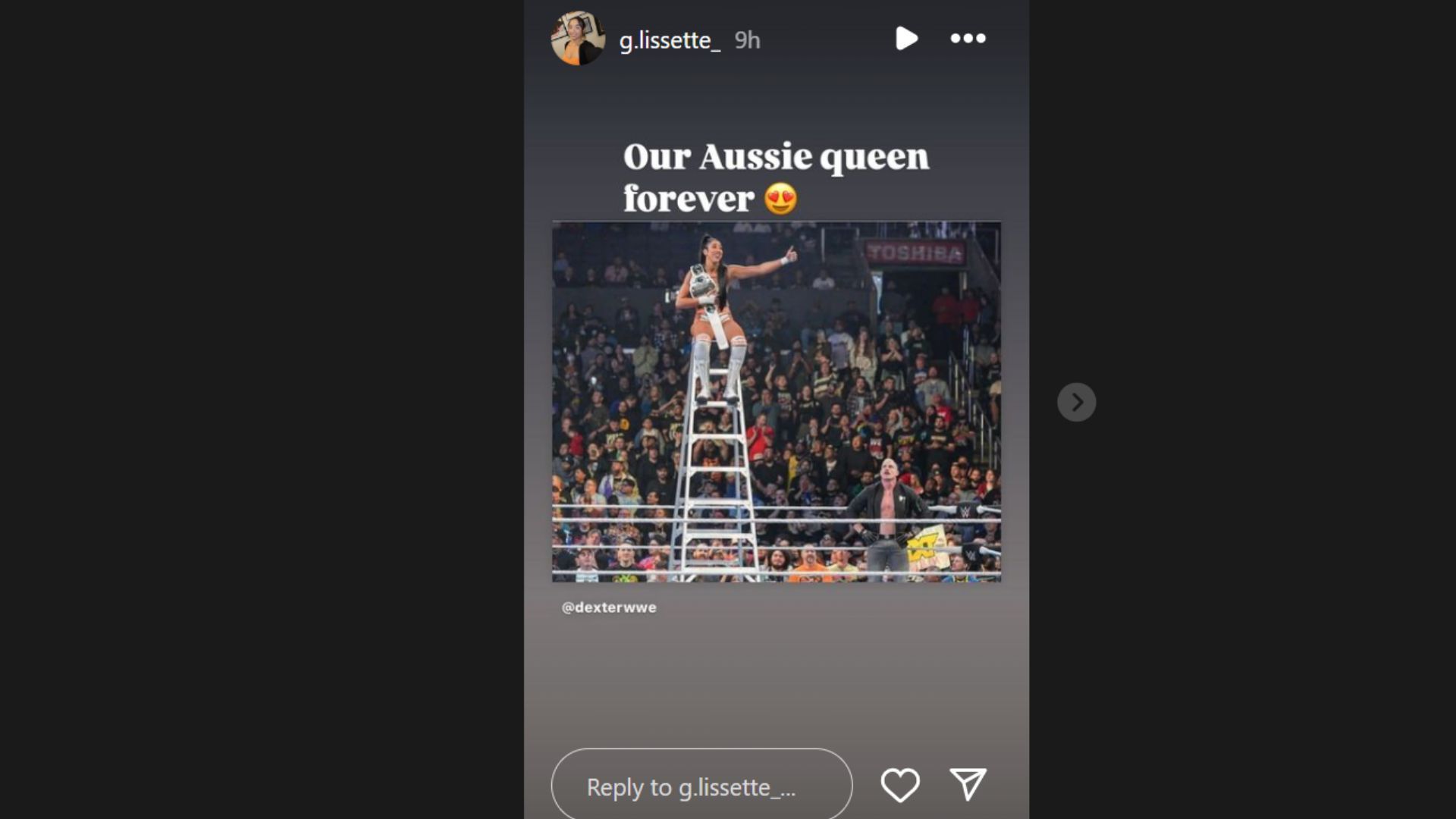 Lissette&#039;s reaction to Indi Hartwell&#039;s WWE release (Image Credits: Lissette&#039;s Instagram story)