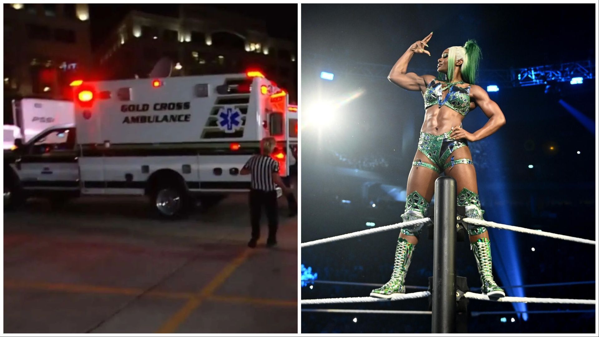 Jade Cargill is currently out with an injury. (Photos: WWE on YouTube and WWE.com)