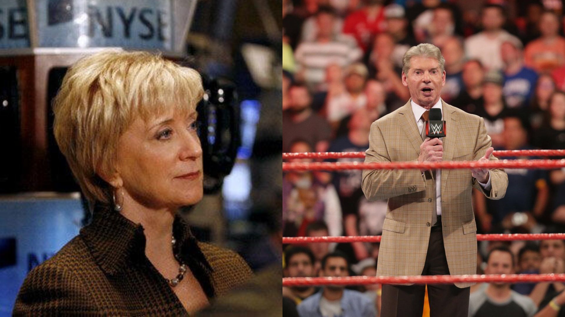 Linda McMahon (left) Vince McMahon (right) (via WWE.com)