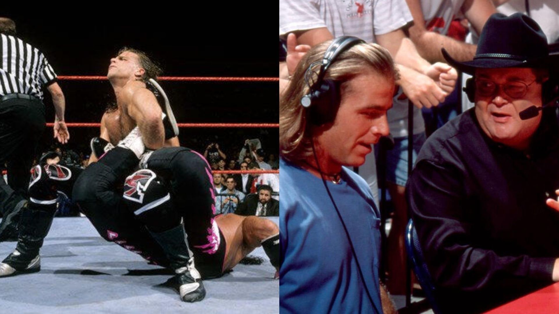 The Montreal Screwjob happend at Survivor Series 1997. (Images via WWE).