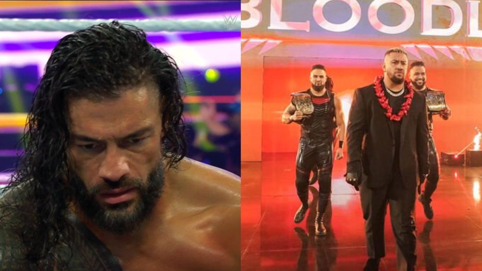 Roman Reigns lost to the Bloodline! (images from WWE.com)