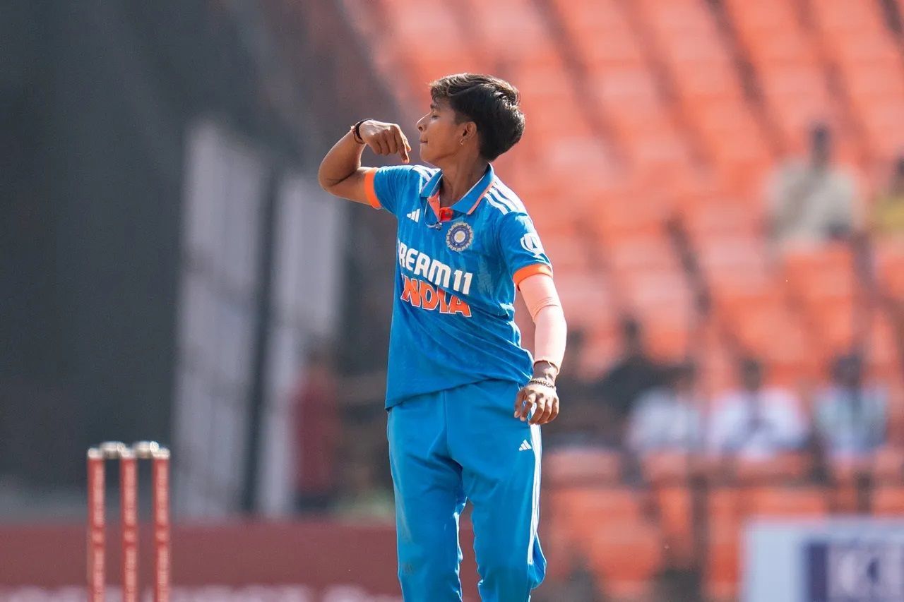 Priya Mishra made her India debut in the recent ODI series against New Zealand. [P/C: BCCI]