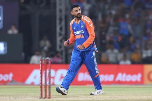 Varun Chakaravarthy has picked up eight wickets in his last four T20I games. [P/C: BCCI]