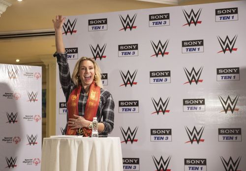 Charlotte Flair Meets Athletes From Special Olympics Bharat - Source: Getty