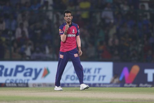 Chahal celebrates after picking a wicket against DC in the 2024 IPL - Source: Getty