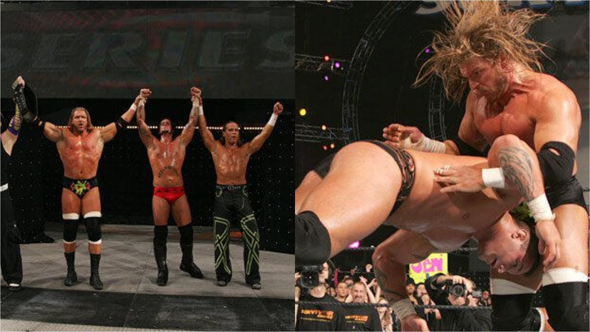 The Game and The Viper have had multiple battles at Survivor Series! [Images via WWE.com]