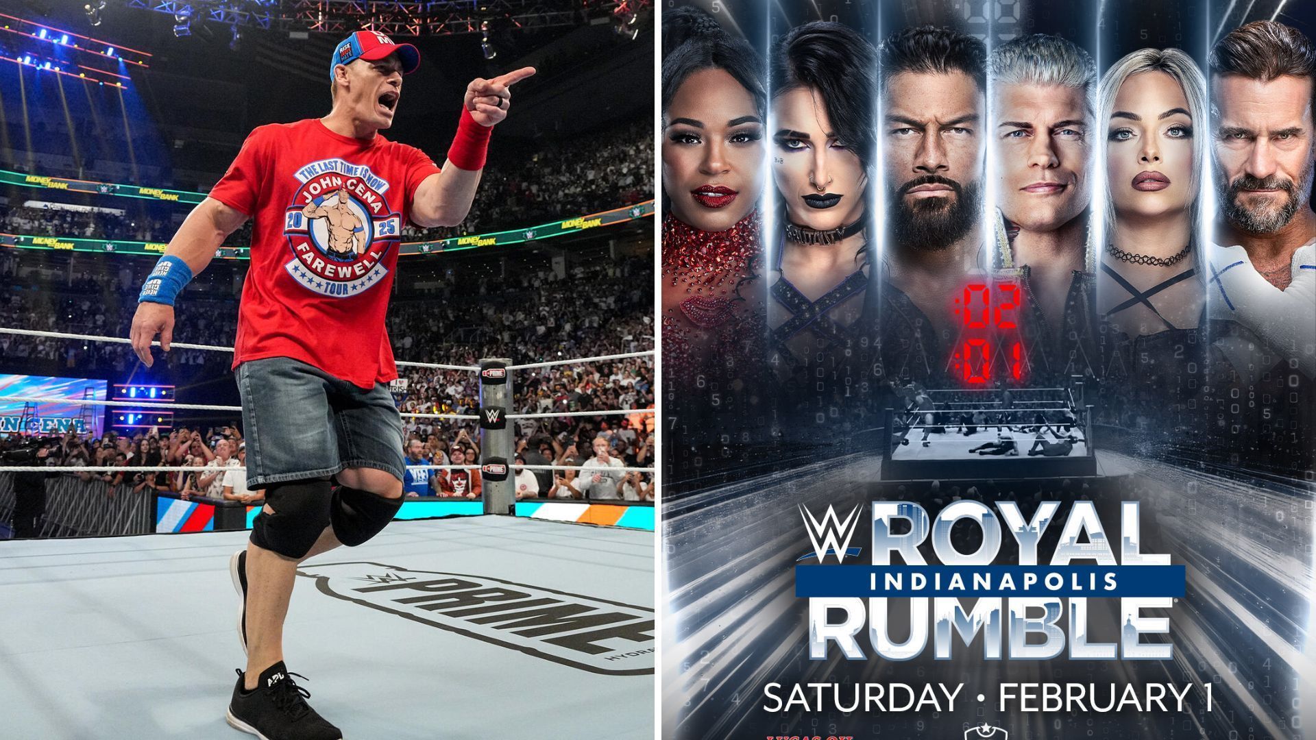 Could John Cena win the Royal Rumble? [Image credits: WWE.com and WWE on X]