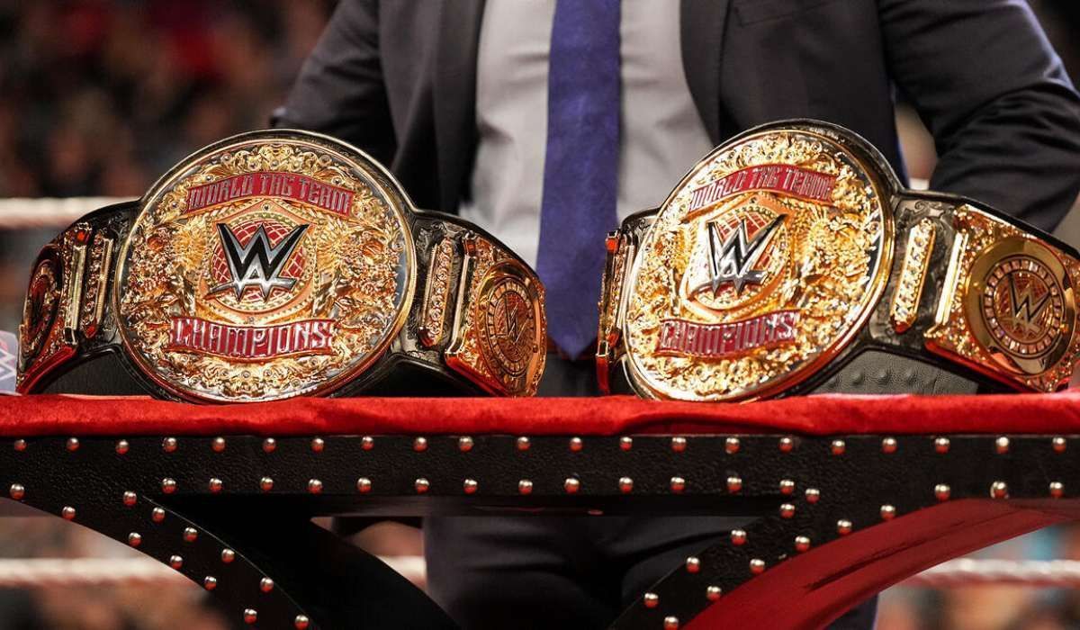 WWE Tag Team Championship titles. Photo: WWE website