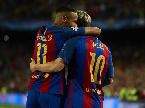 L to R: Neymar Jr and Lionel Messi - Source: Getty