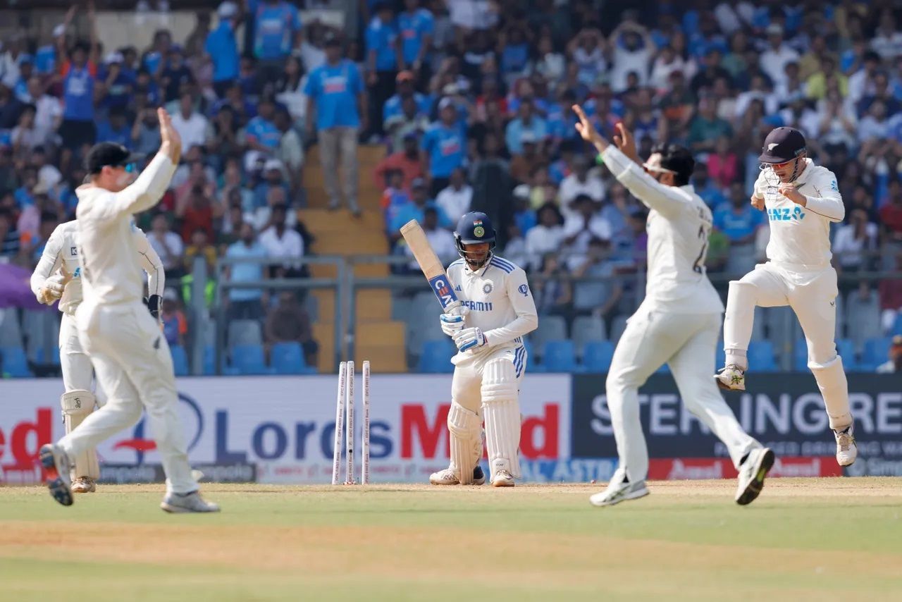 The Indian batters were bamboozled by the New Zealand spinners. [P/C: BCCI]