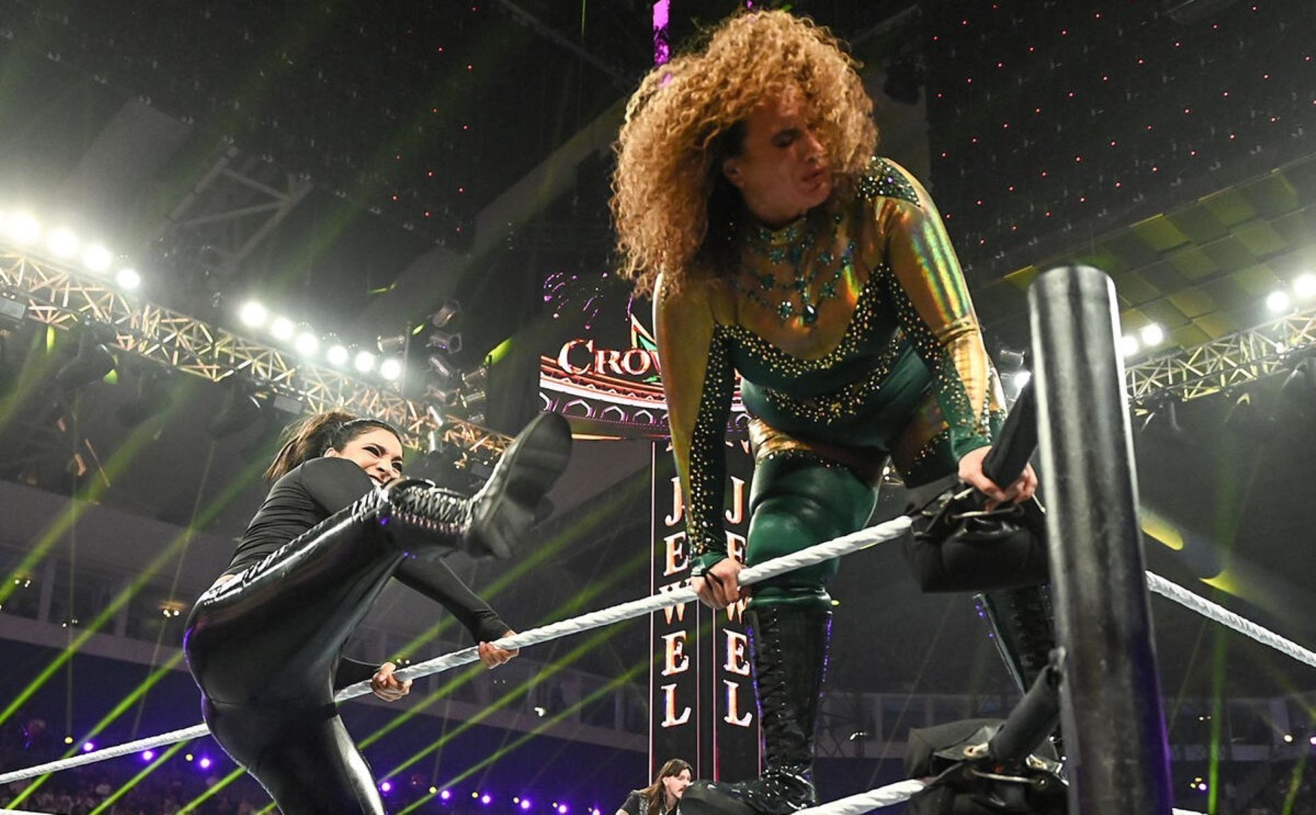 Raquel Rodriguez helped Liv Morgan become the first Women&#039;s Crown Jewel Champion. (Image Credit: WWE.com)