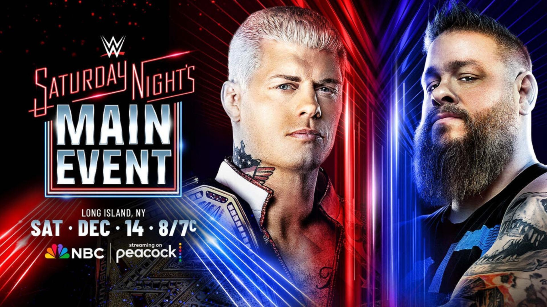 The official poster for Cody Rhodes versus Kevin Owens at WWE Saturday Night