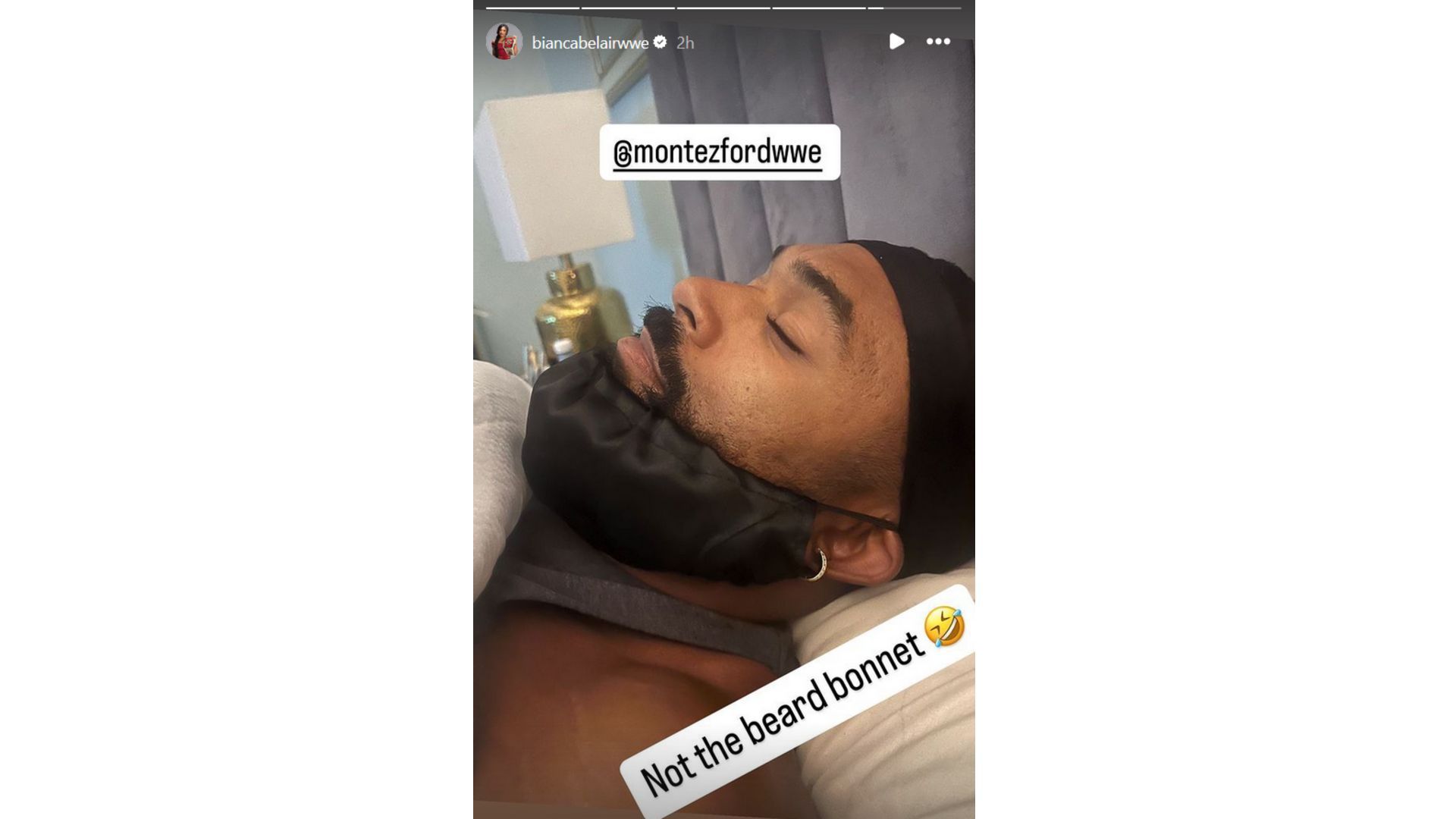 Screenshot of Bianca Belair&#039;s post of Montez Ford (Photo Credit: Bianca Belair on Instagram)