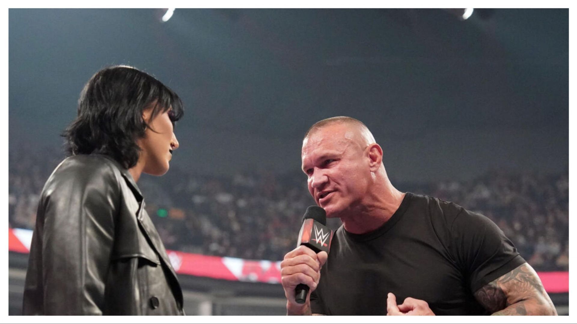 Rhea Ripley and Randy Orton confronted each other in an episode of RAW (Photo credit: WWE.com)