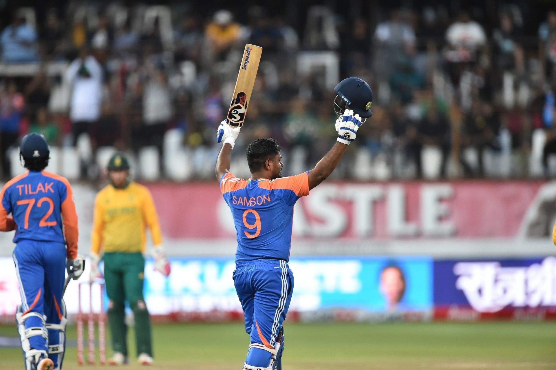 Sanju Samson hit a century in the first T20I. [Image: BCCI on X]