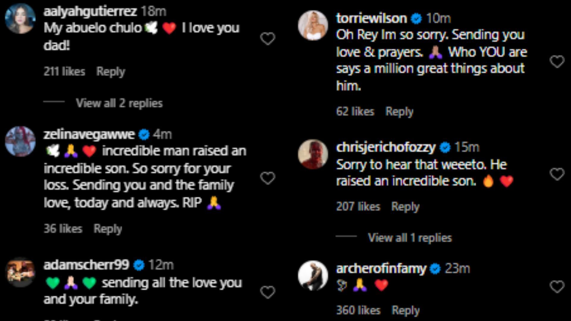 The stars sent their message (Screenshots via Instagram)