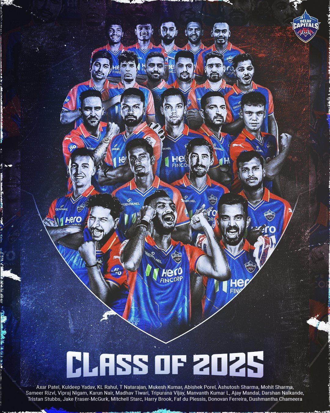 Delhi Capitals IPL Squad 2025. Source: @delhicapitals/X