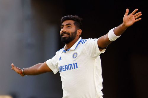 Jasprit Bumrah celebrates one of his four wickets. (Image Credits: Getty Images)