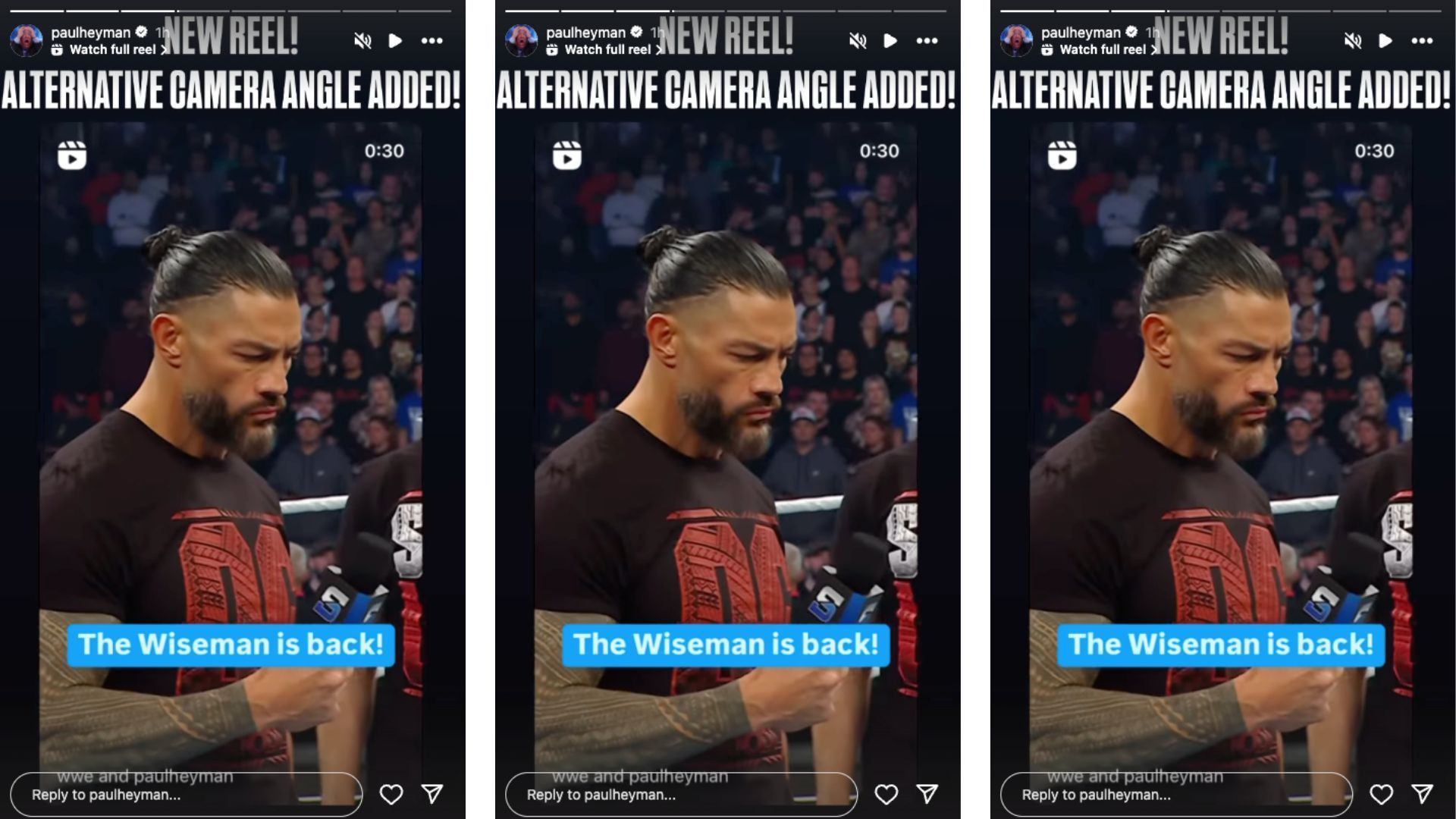 The Wiseman shares interesting update. [Photo credit: screenshot of Heyman&#039;s Instagram story]