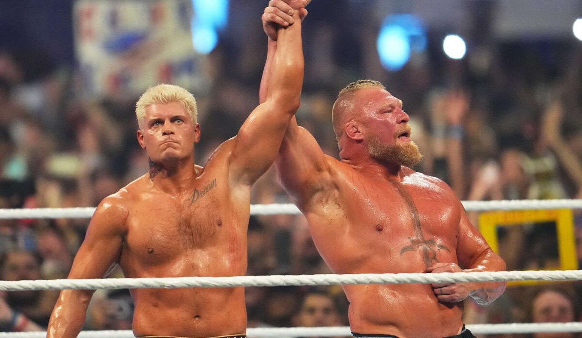 Few stars have earned Brock Lesnar&#039;s respect like Cody Rhodes. [Image credit: WWE.com]