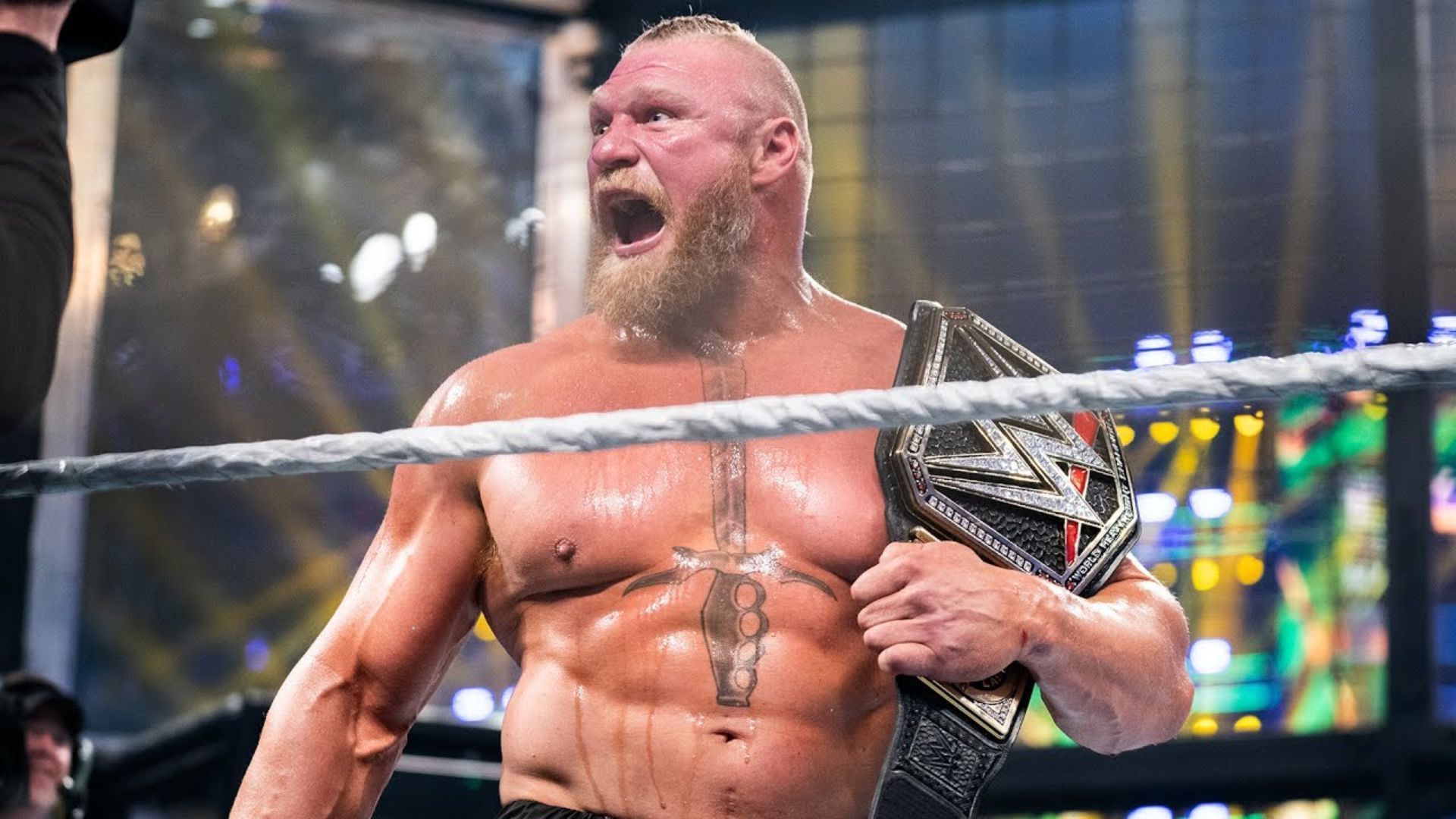 Brock Lesnar has held the WWE Title seven times [Photo credit: WWE.com]